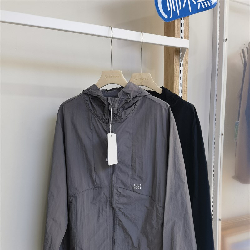她炽2515夏男越野防晒服连帽皮肤衣长袖外套速干运动户外夹克风衣