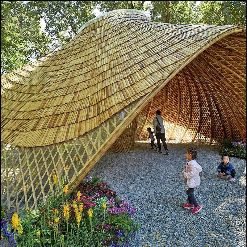 大型竹编装置美陈雕塑打造室外竹艺景观公司公园景区空间装饰施工