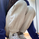 灰色运动裤 加绒卫裤 女秋冬2024新款 高腰宽松显瘦小个子束脚休闲裤
