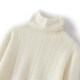 堆堆领羊毛衫 女100纯羊绒镂空烫钻针织打底毛衣宽松高领羊绒内搭