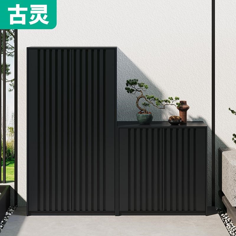 户外储物柜家用门口鞋柜全铝合金防水防晒庭院别墅阳台工具杂物柜