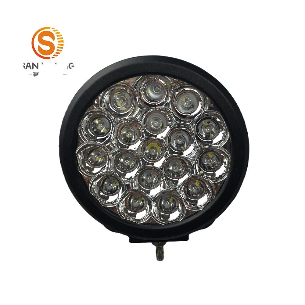 90W高聚亮卡车LED灯圆形工作灯9寸工程车灯越野车灯LED