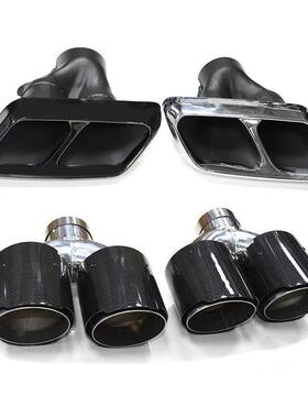 适用于14-17年款路虎揽胜改SVR方口四出排气管尾喉不锈钢黑色尾嘴