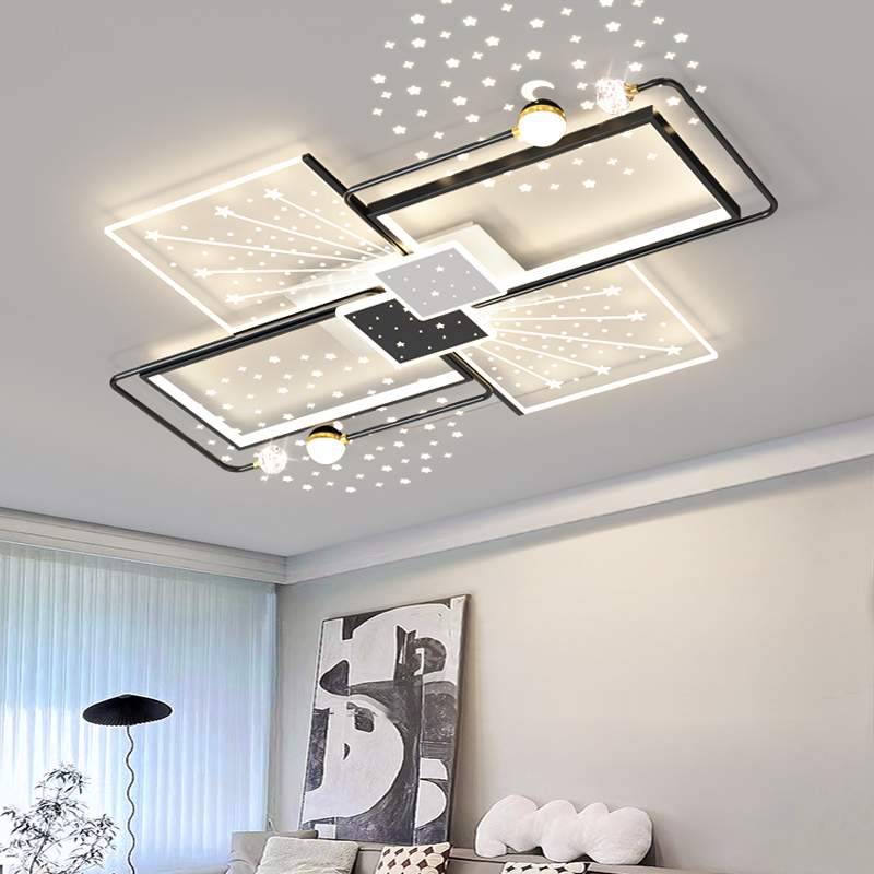 客厅主灯吸顶灯现代简约大气2023年新款轻奢大厅灯具组合全屋套餐