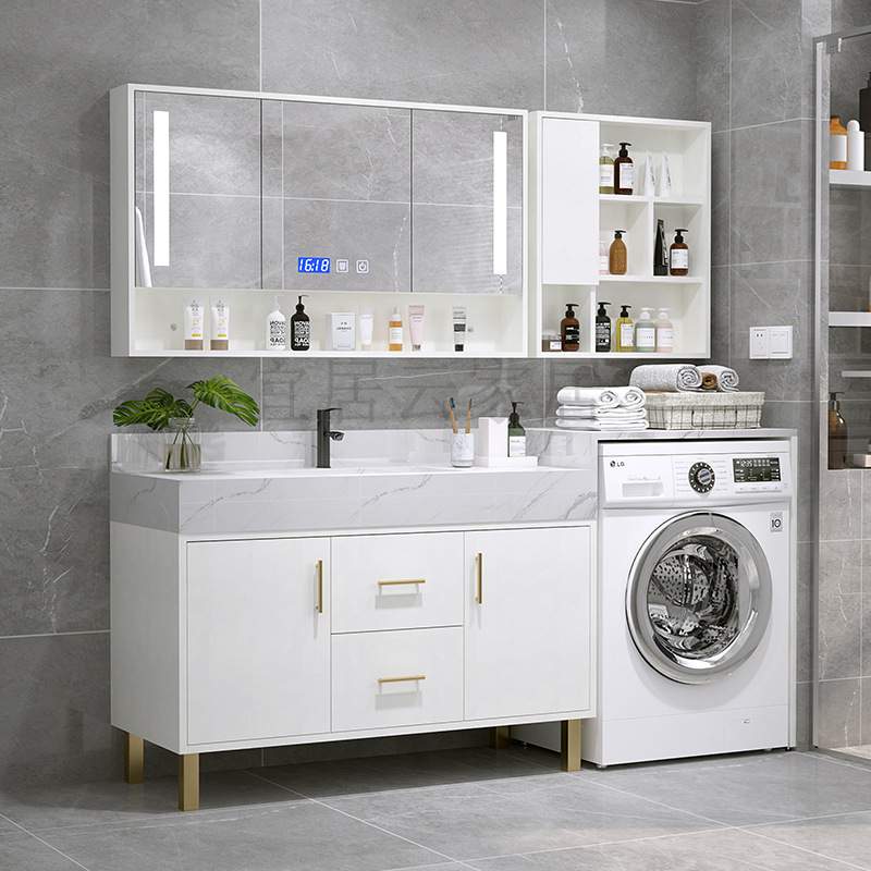 阳台洗衣机柜组合浴室柜套装卫生间洗手洗脸盆柜大理石洗漱台