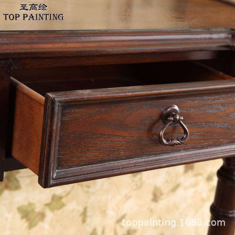 至高家具 美式乡村玄关桌案台沙发后背几 三斗端景台工厂