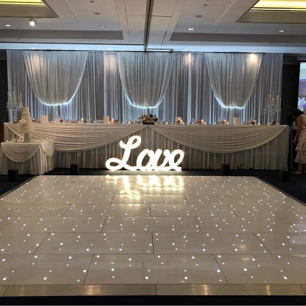 20x20ft婚礼亚克力白色地板 Star light Dance Floor星空地砖