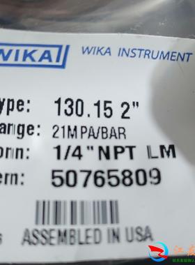 WIKA 130.15 2″  20MPa压力表