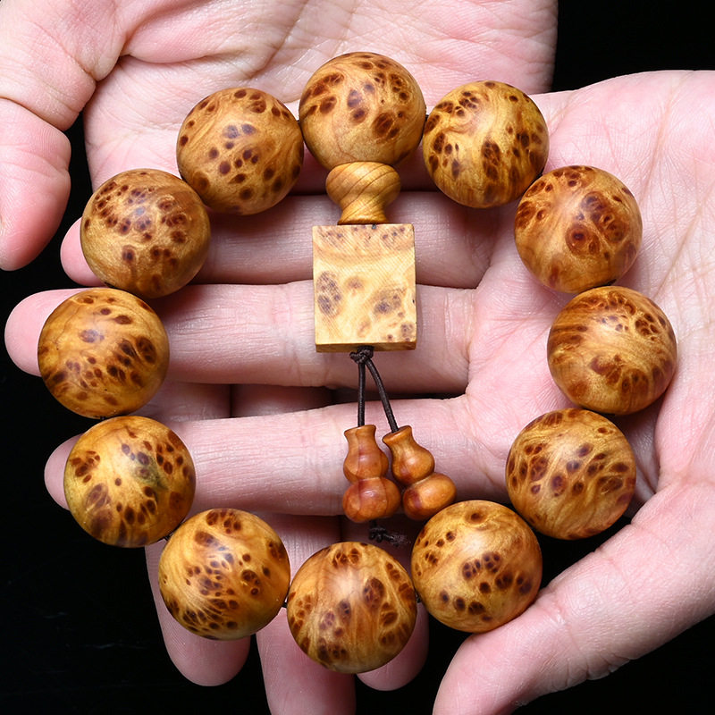 太行山高油崖柏手串2.0男雀眼爆满瘤疤陈化老料108颗手链佛珠送礼