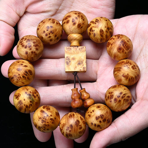 太行山高油崖柏手串2.0男雀眼爆满瘤疤陈化老料108颗手链佛珠送礼