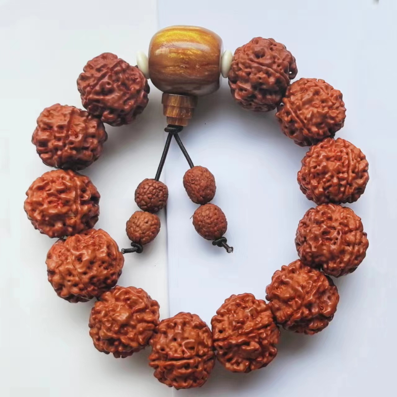 藏式金刚菩提文玩手串天然菩提籽19mm佛珠念珠手链国风男