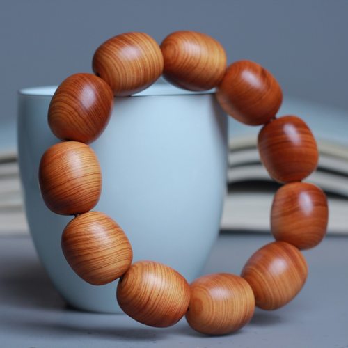 高油崖柏大尺寸枣珠老形珠桶珠异形珠手串男女同款佛珠城口料