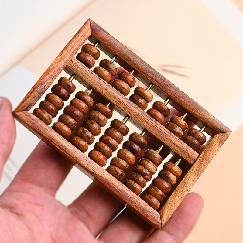 海南黄花梨如意算盘文玩手把件红木开业商务礼品风水摆件收藏送礼