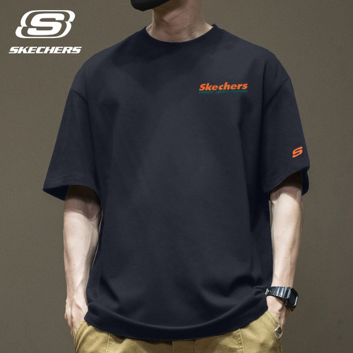 斯凯奇短袖男夏季纯棉T恤运动衣