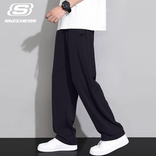 斯凯奇运动裤长裤男裤2026春季新款黑色垂感直筒裤速干透气休闲裤