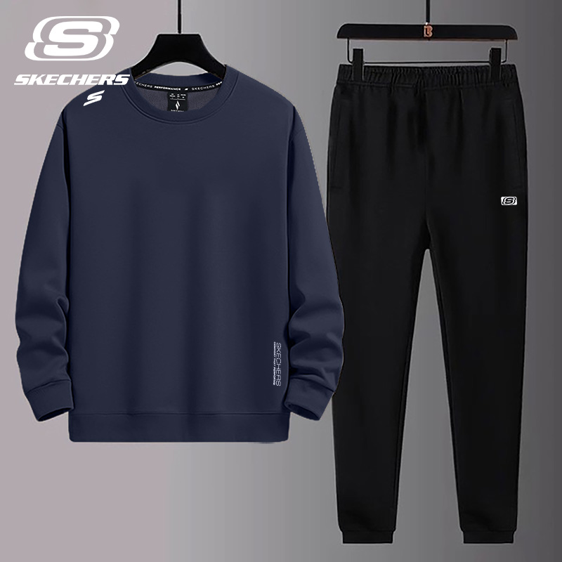 斯凯奇运动套装男款秋冬卫衣卫裤