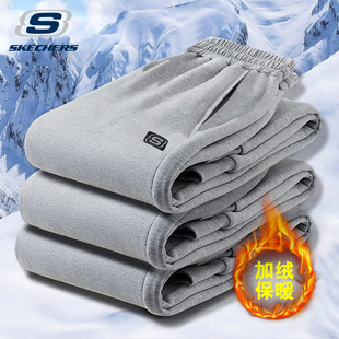 加绒卫裤 新款 针织裤 束脚裤 斯凯奇运动裤 子跑步通勤休闲长裤 男冬季