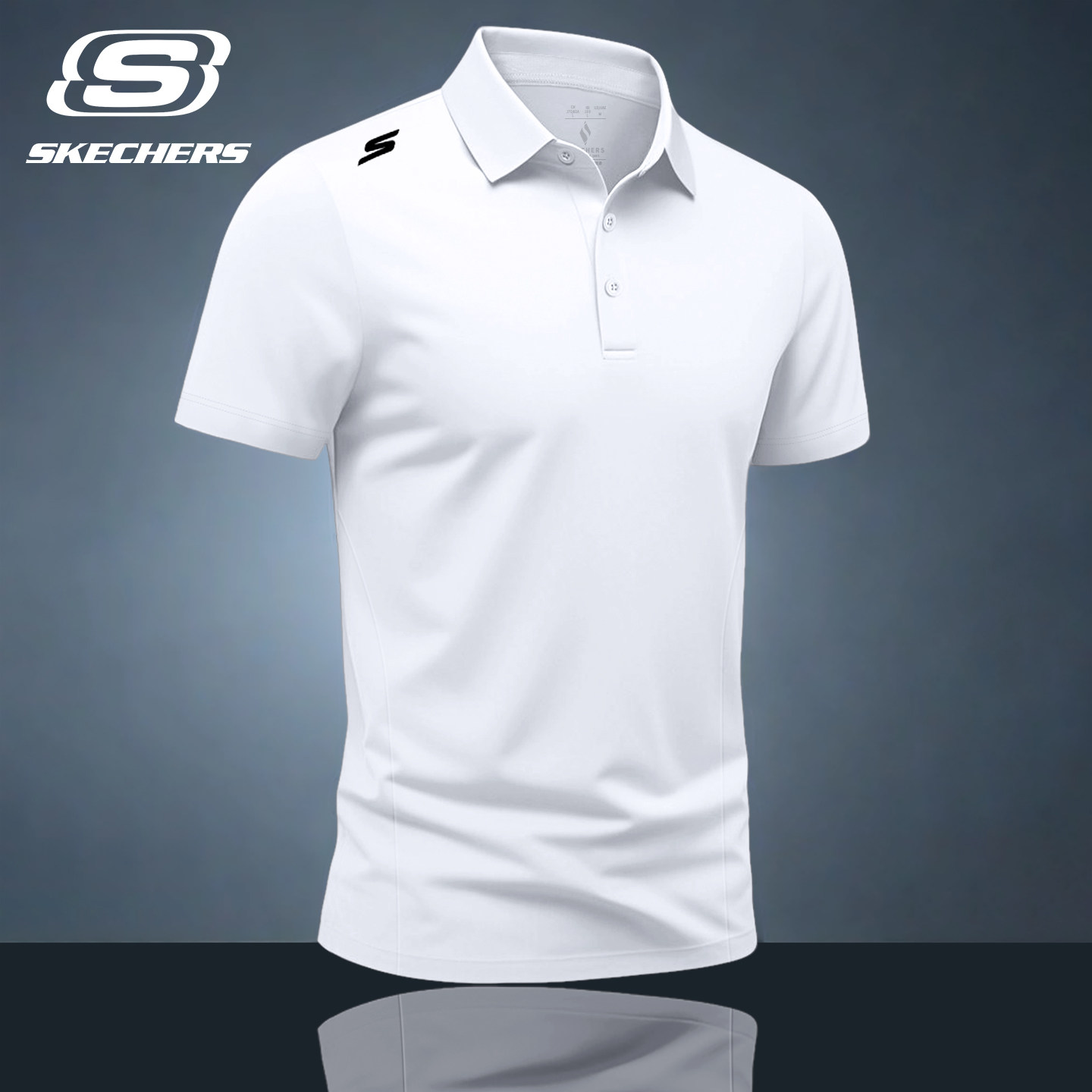 斯凯奇速干polo衫男运动短袖2026新款高尔夫t恤翻领透气冰丝宽松