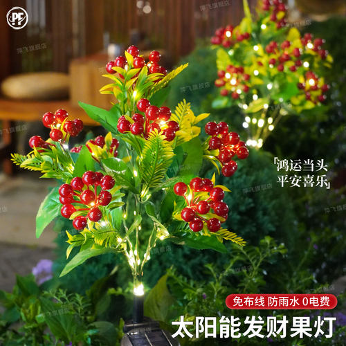 太阳能发财果户外庭院氛围灯