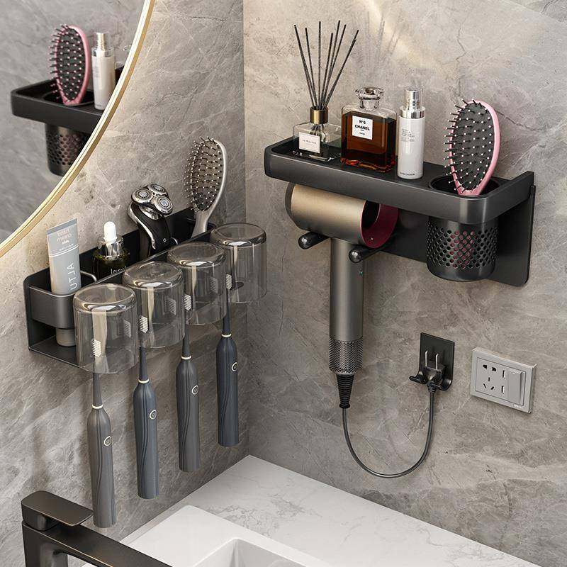 吹风机置物架免打孔浴室电吹风支架厕所卫生间壁挂收纳风筒挂架子,家庭/个人清洁工具,吹风机置物架,淘宝优惠券,粉丝福利购,淘宝优惠卷