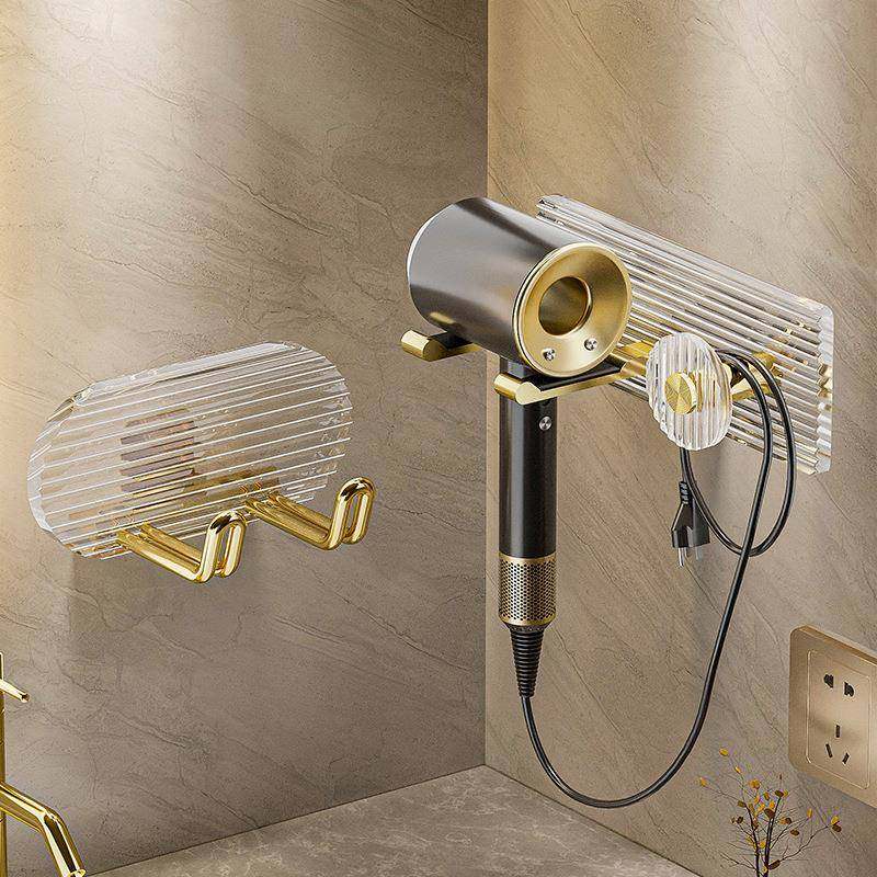 轻奢吹风机置物架免打孔绕线电吹风筒支架卫生间浴室壁挂式收纳架,家庭/个人清洁工具,吹风机置物架,淘宝优惠券,粉丝福利购,淘宝优惠卷