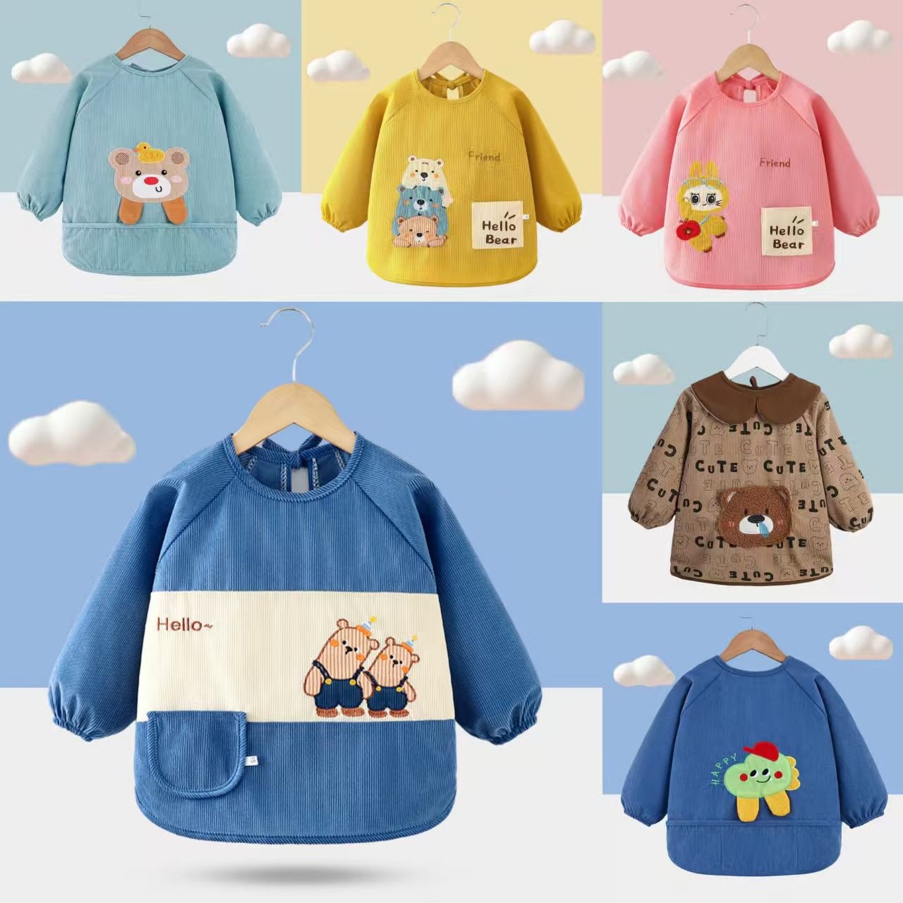 宝宝罩衣婴儿吃饭防水围兜儿童护衣tpl反穿婴儿男童女宝秋冬饭兜,童装/婴儿装/亲子装,反穿衣/罩衣,淘宝优惠券,粉丝福利购,淘宝优惠卷