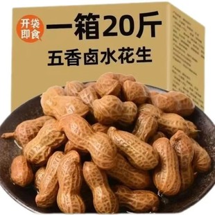 【商用20斤一箱】水煮花生卤味花生真空包装卤花生小吃啤酒伴侣