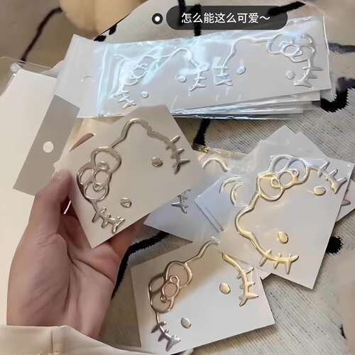 卡通猫金属立体车贴电脑手机