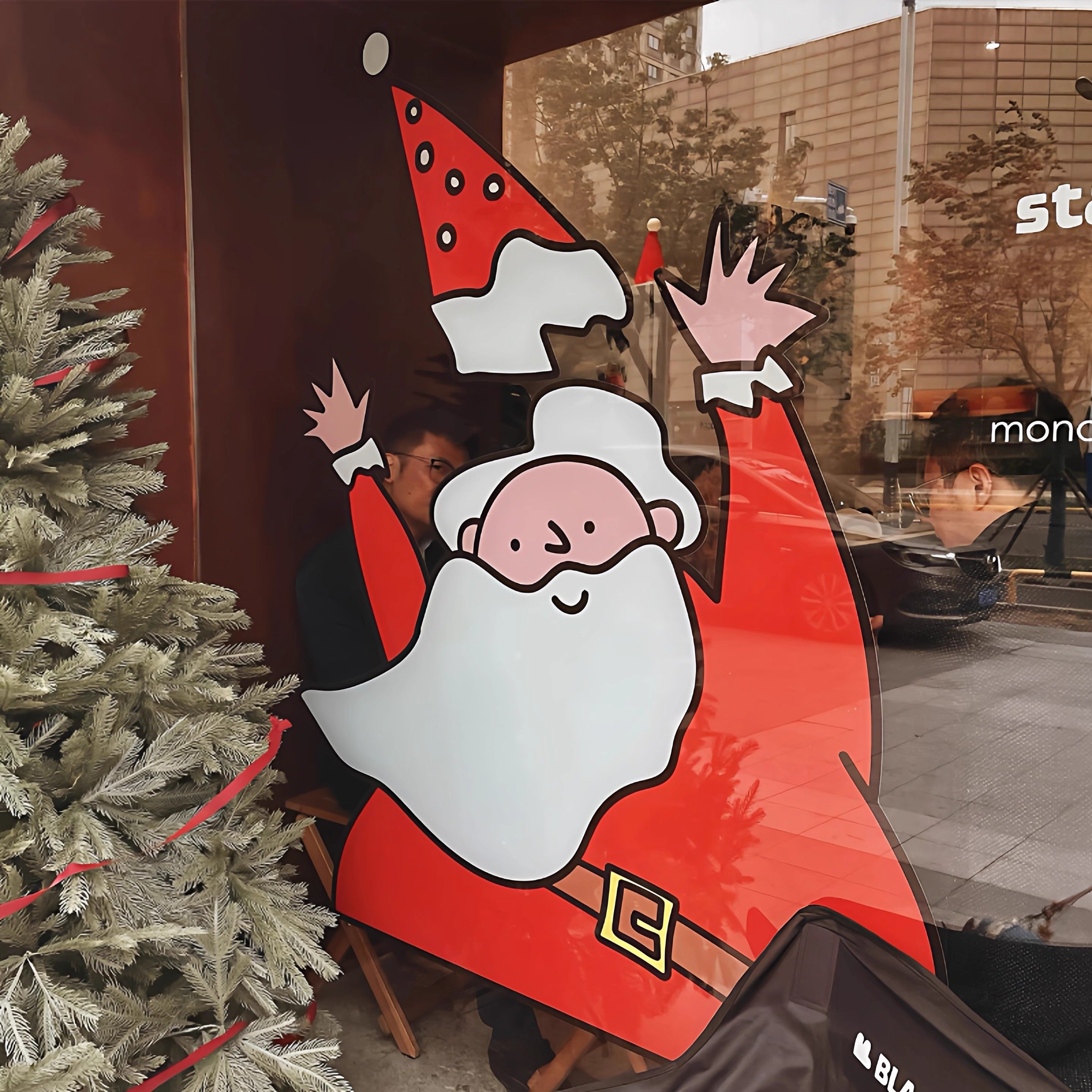 圣诞节装饰圣诞老人玻璃贴家用窗贴店铺橱窗玻璃贴氛围感场景布置,家居饰品,玻璃膜/贴,淘宝优惠券,粉丝福利购,淘宝优惠卷