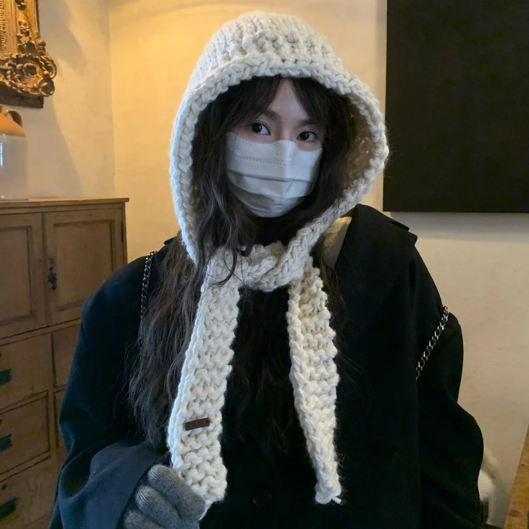 巴拉克拉法针织帽，显脸小哦