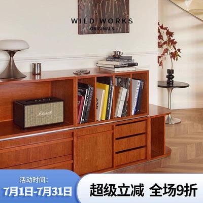 野作想想几何模块组合柜樱桃木餐边斗柜电视柜中古现代简约包豪斯