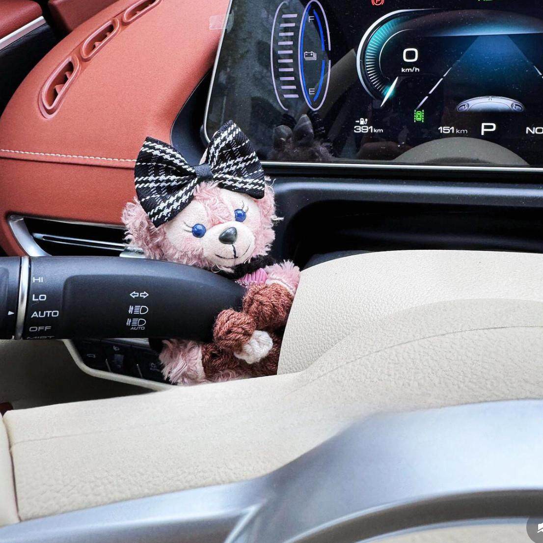 新款雪莉玫达菲怀挡装饰转向灯雨刮器饰品可爱玩偶女摆件公仔情侣