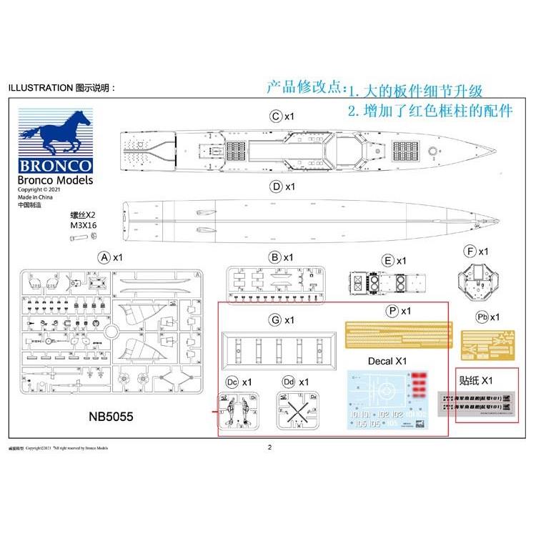 伊露尚RBONCO威骏1350中国055型驱逐舰 101南昌舰 NB50/5 5万