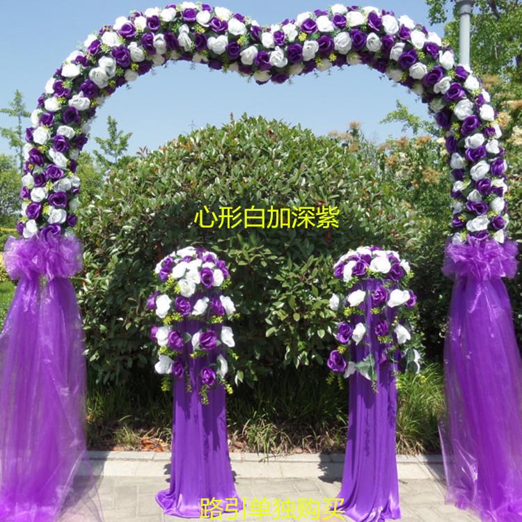 婚庆花门绢花拱门开业彩门结婚门口拱门装饰花架婚礼布置铁艺道具