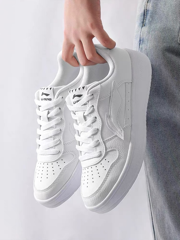 李宁浮舟板鞋男款2025春季新款低帮透气百搭小白鞋休闲鞋子男