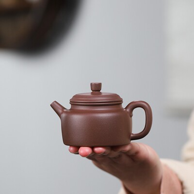 宜兴手工原矿球孔小容量德钟茶壶