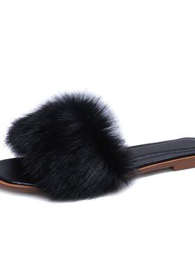 shoeswomen兔毛凉拖鞋女