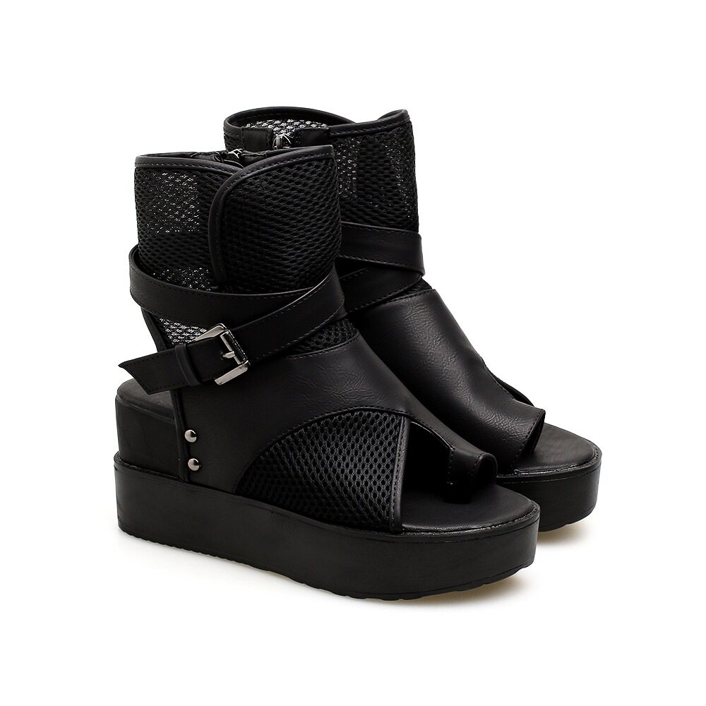 shoes women厚底凉鞋仙女风ladies sandals夏季新款时尚舒适坡跟