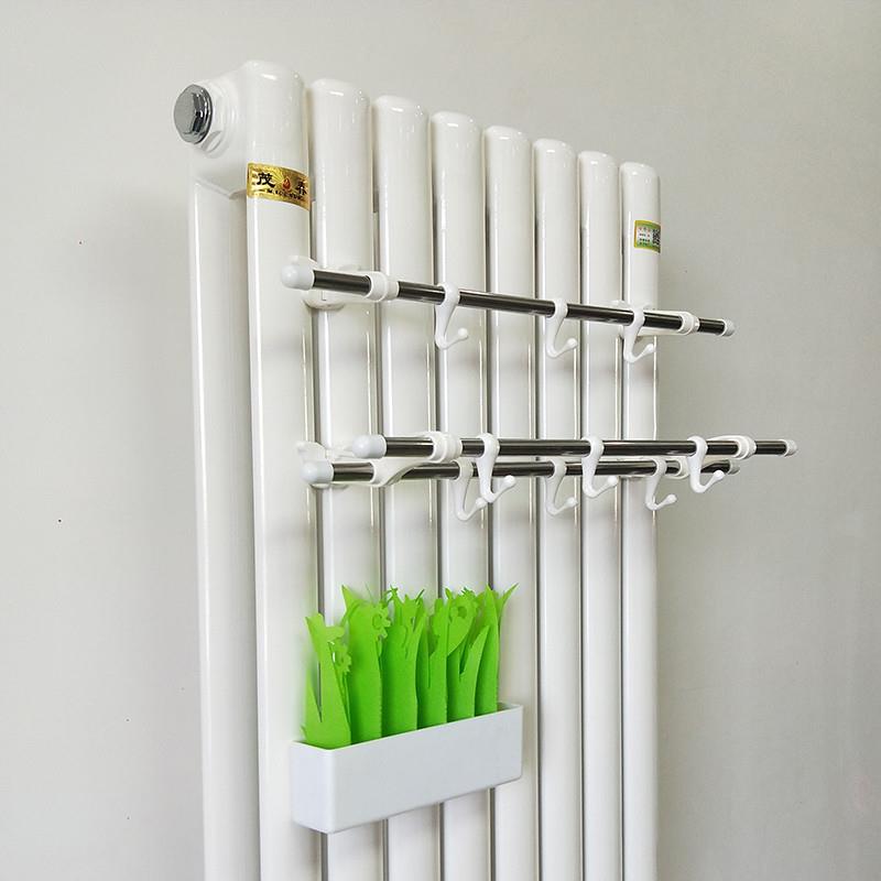 暖气片晾衣架暖气专用置物架烘衣架不锈钢毛巾杆挂钩挂衣神器秋冬
