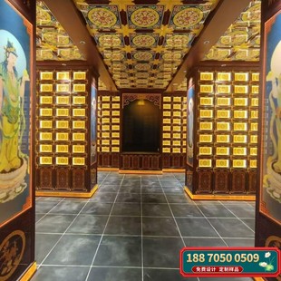 寺庙寺院道观千佛龛万佛墙佛架牌位架铝合金佛龛千佛灯琉璃小佛像