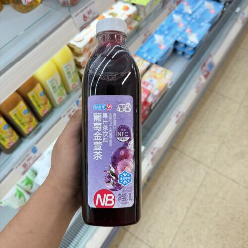 葡萄金萱茶果汁茶饮料1L*2瓶