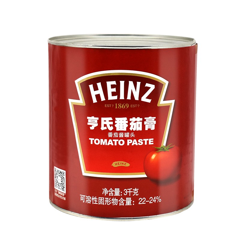 亨氏番茄膏3kg/罐 高浓度无添加番茄酱沙司西餐烘焙原料炒菜调料