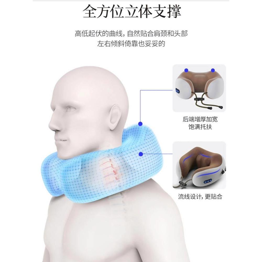 u型枕头多功能电动肩颈椎脖子颈部家用舒缓颈肩按摩器车载护颈仪