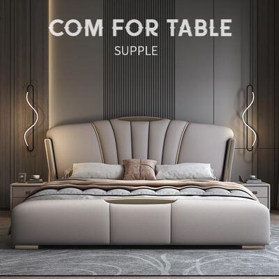 CBD家居真皮床轻奢现代简约主卧大床1.8米2米高端软包