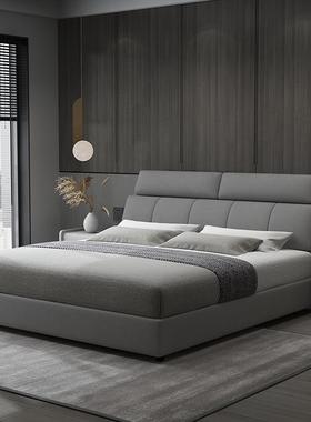 CBD家居布艺床简约现代北欧网红床轻奢棉麻软床家用床