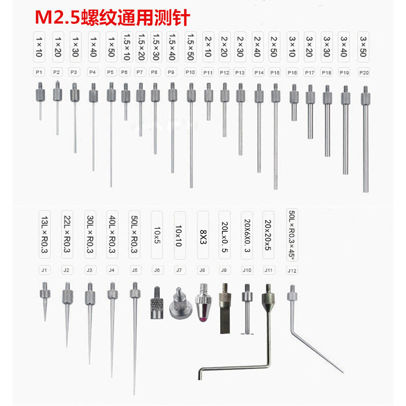 。百分表尖测针尖测头千分表头高度规测针深度计测针尖测针探针M2