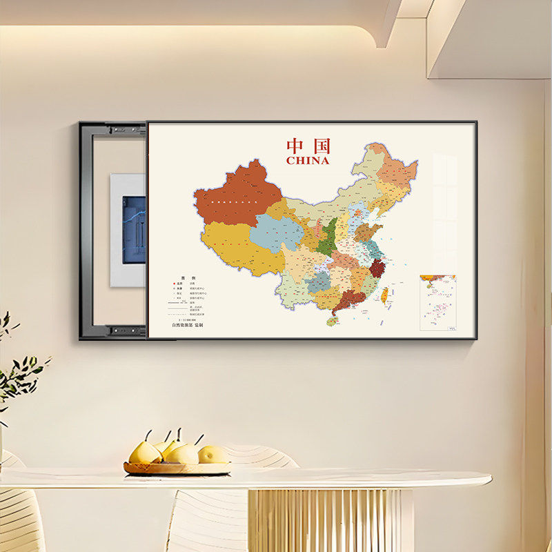 电表箱装饰画新中式客厅墙壁画强弱配电箱电闸盒遮挡挂画2026新款