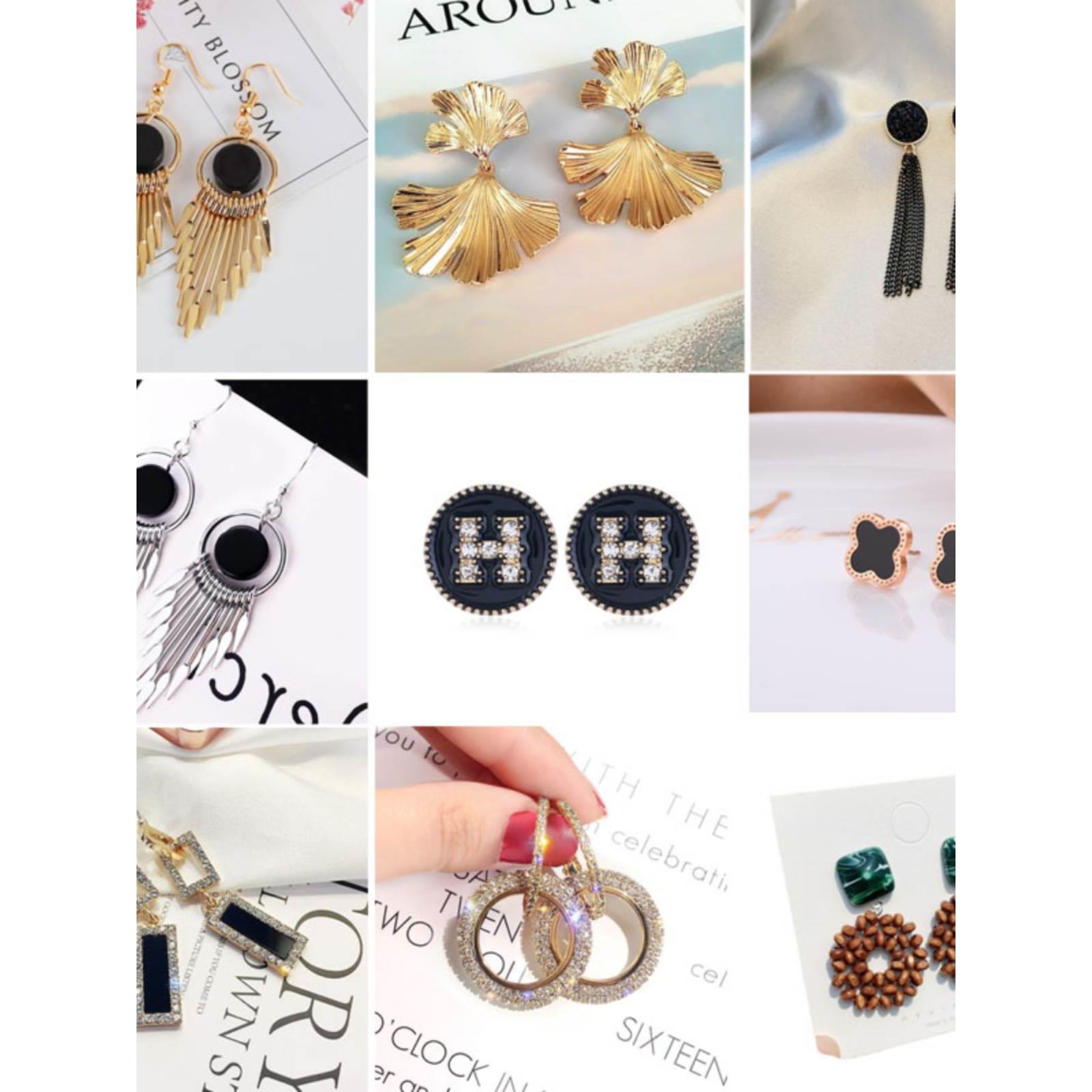 【精致女士耳环合集】样板间衣帽间梳妆台首饰耳钉项链软装道具摆