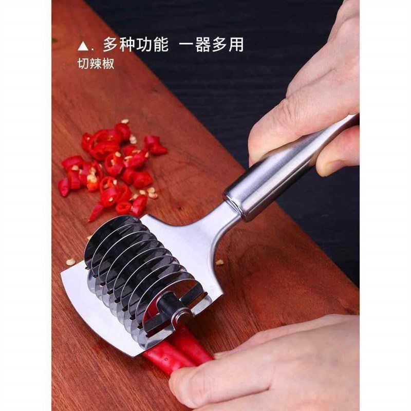 热销手擀面器手动面条手工不锈钢面条金丝饼划丝压面机滚轮切面刀