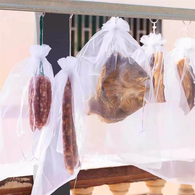 热销晒腊肉防蝇网晾晒腊肉网袋尼龙袋编织袋鱼干火腿神器防蝇袋透